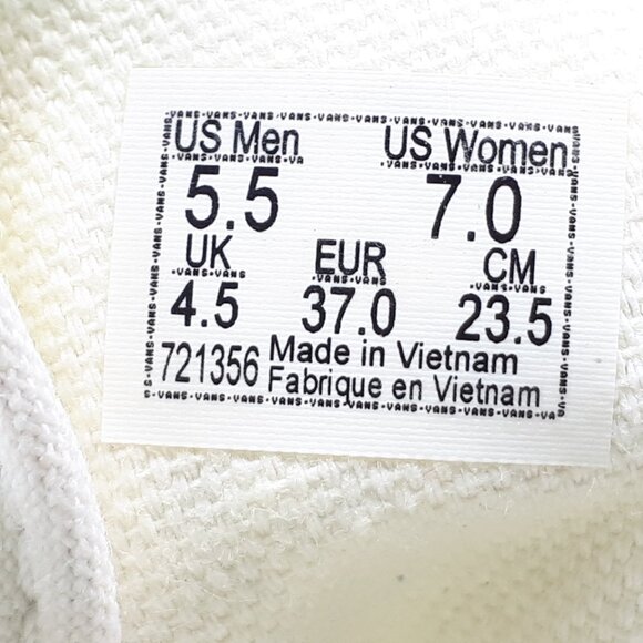 Vans Authentic Printed Floral Flower White Skate Casual Shoe Mens 5.5 / Womens 7 - Picture 10 of 12